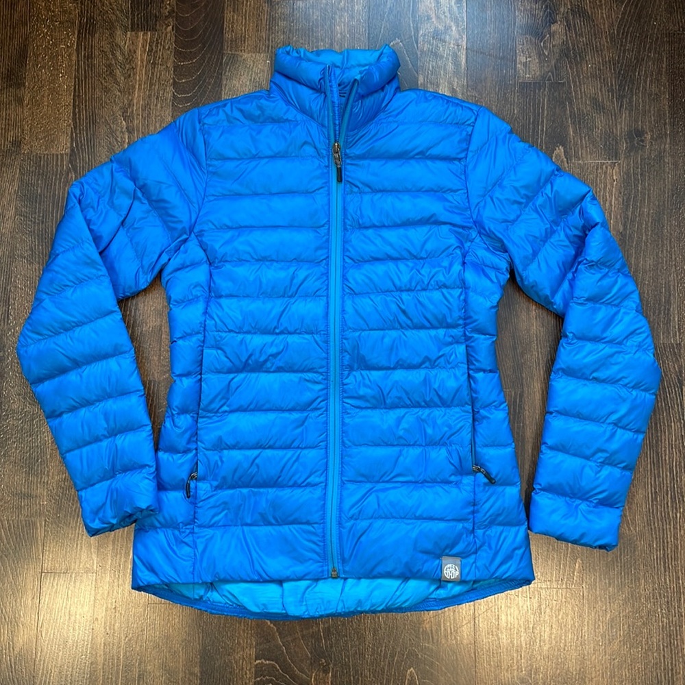REI Co-op XS blue down jacket